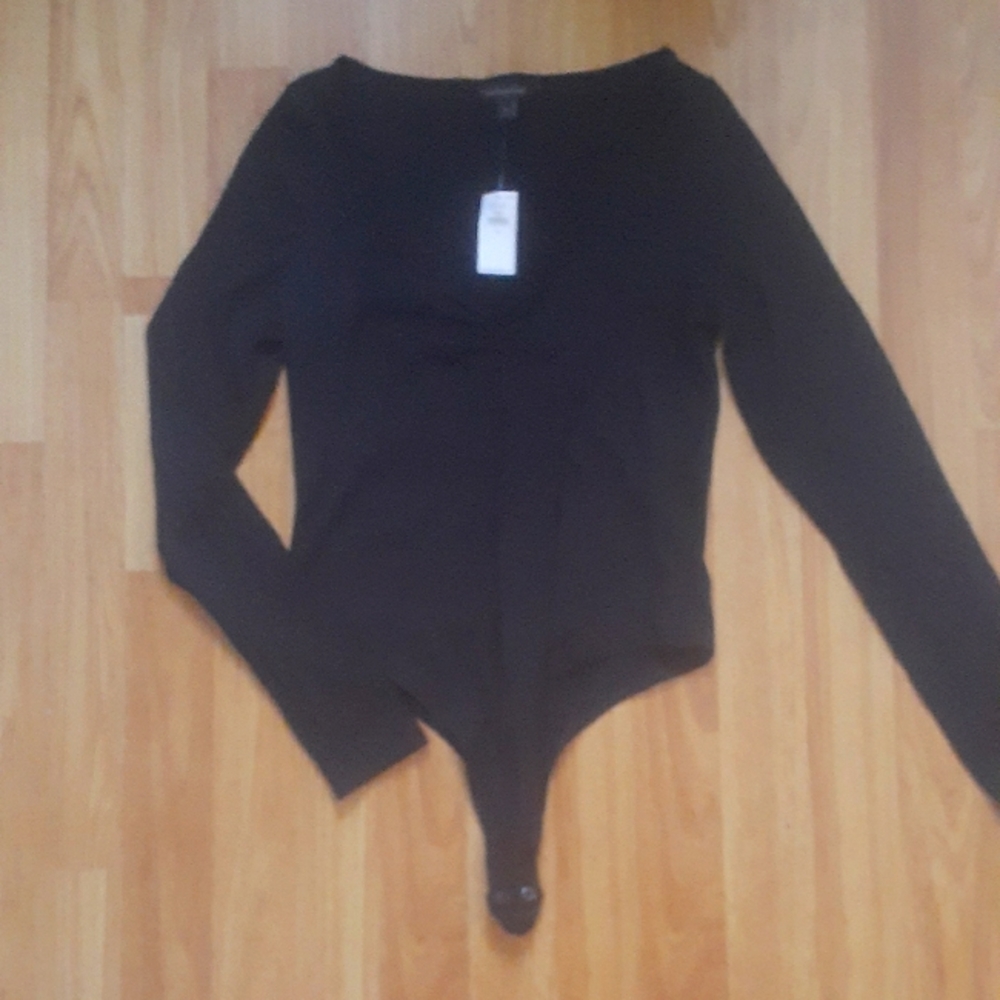 Sale! NWT - Banana Republic Sweetheart Neck Ruched Thong Black Bodysuit - M